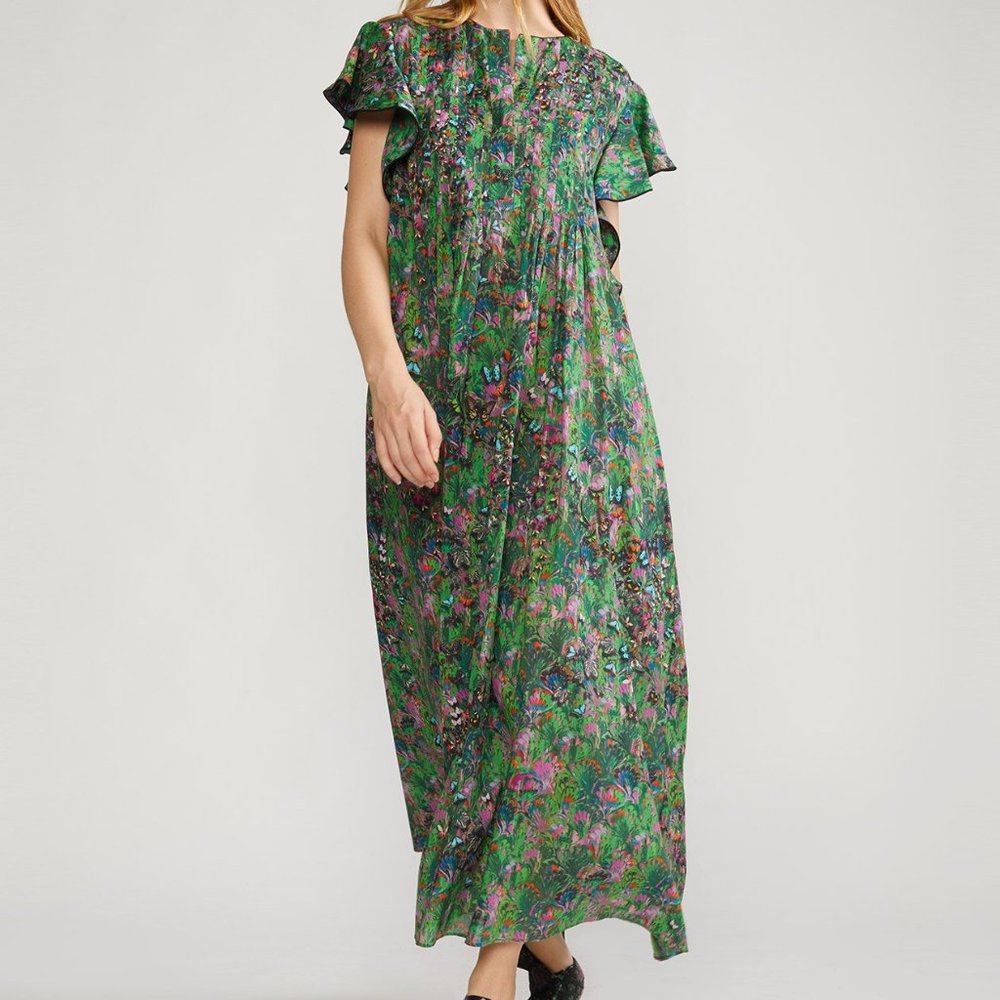 Cynthia Rowley Nairobi Kaftan Butterfly Dress NWT
